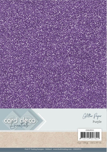  Card Deco Glitter karton A4 Purple 230g